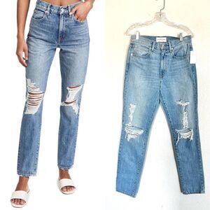 SLVRlake Roxy Slim Straight in Mind Made Up Distressed 25”